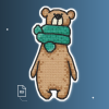 Bear Green Scarf